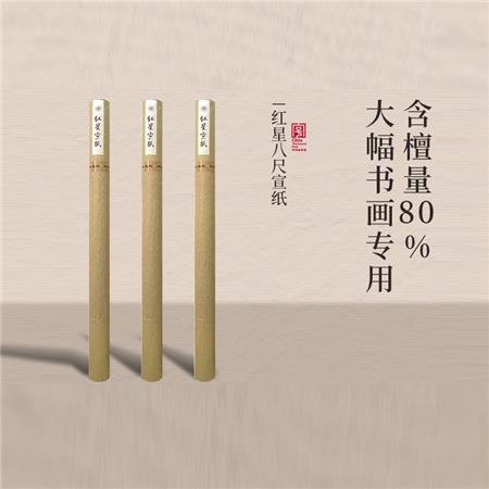 紅星宣紙旗艦店紅星宣紙正品紅星牌生宣國(guó)畫(huà)創(chuàng)作紙大尺寸大規(guī)格國(guó)展書(shū)畫(huà)毛筆書(shū)法紙手工特皮八尺宣紙10張裝